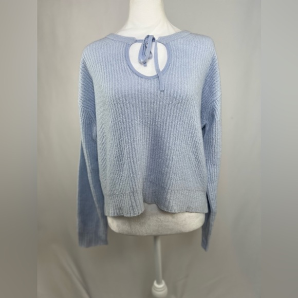 NEW / J.Crew Cashmere-blend bouclé tie-front beach sweater - Picture 3 of 7